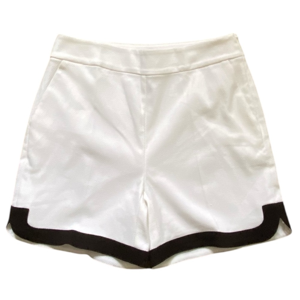 White House Black Market White Shorts with Black Trim